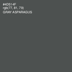#4D514F - Gray Asparagus Color Image